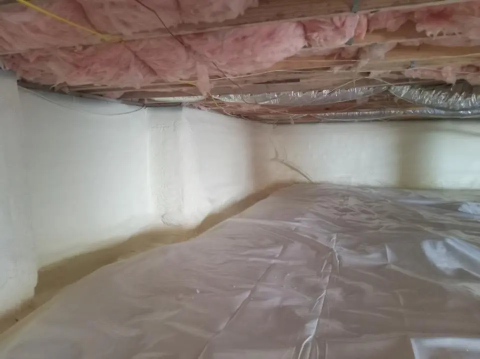 Crawl space encapsulation with closed-cell spray foam for Attic Insulation in Berlin